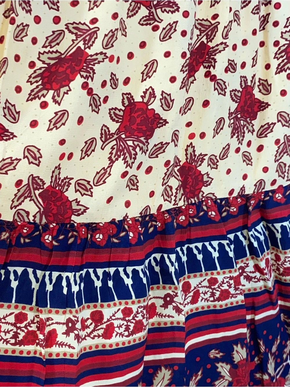 Faithfull The Brand x Anthropologie Floral Midi Dress‎ - Yellow/Red Rose, Size 6